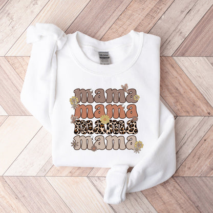 Retro Leopard Mama Sweatshirt